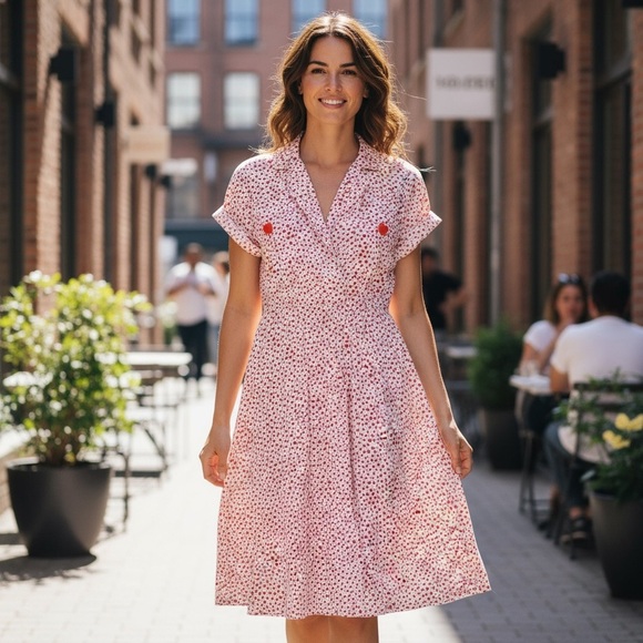 john richard Dresses & Skirts - Vintage‎ 1980’s John Richard Red and white dress